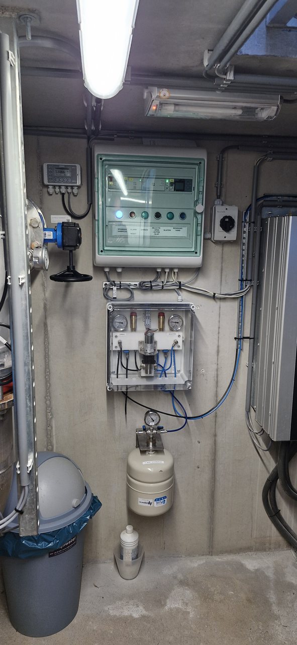 Besturingssysteem voor de 2½” klep in de technische ruimte van Mijnwater in Heerlen